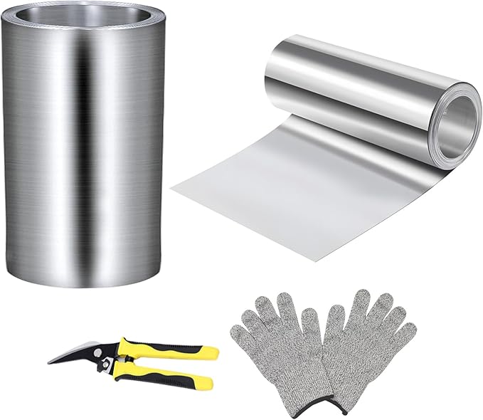 Aluminum Flashing Roll Roof Flashing,12Inch*50Ft Metal Roofing Flashing,0.3mm Thickness Aluminum Roof Panels for Sealing Windows Doors Siding Roofing Preventing Roofing Stains and Moss