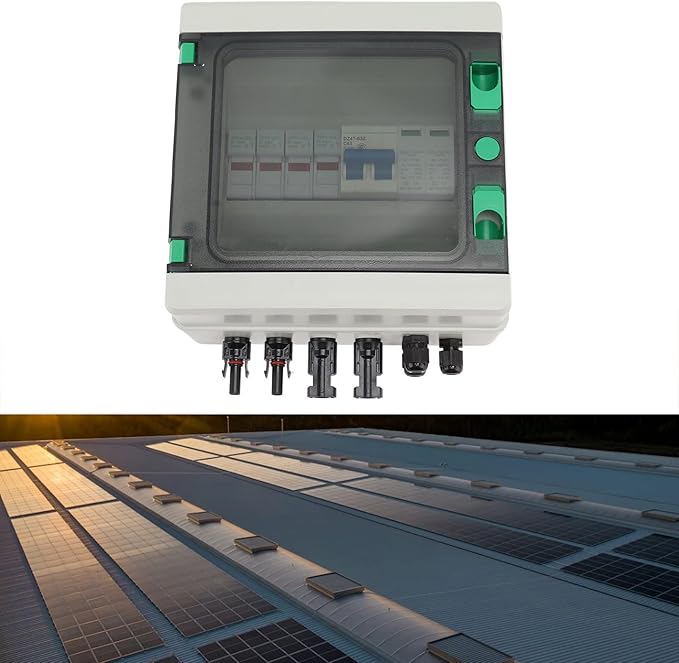 2 String Solar PV Combiner Box DC1000V 2 in 1 Out 15A Circuit Breaker
