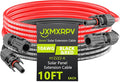 Solar Cable Extension 10Ft 10AWG, Solar Wire with Tool-Free Solar Connectors, Waterproof Solar Panel Extension Cable 6mm², PV Cable 10Gauge for Home Boat RV Solar Panels(10ft)