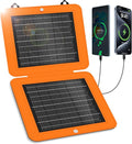 Solar Panels, 10W Small Solar Charger with 5V USB-A and USB-C Fast Charging IPX5 Waterproof Foldable Portable Solar Panel for Camping, Hiking Compatible with iPhone, iPad, Power Banks