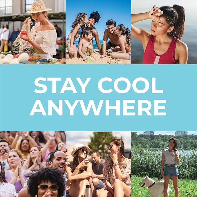 SHAKEitCOOL Large Cooling Shawl - Instant Heat Relief for Outdoor Events