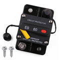 E9 60 Amp Circuit Breaker with Recessed Switch Design | Waterpoof IP67 Protection DC 12V-72V 60A Manual Reset Surface Mount