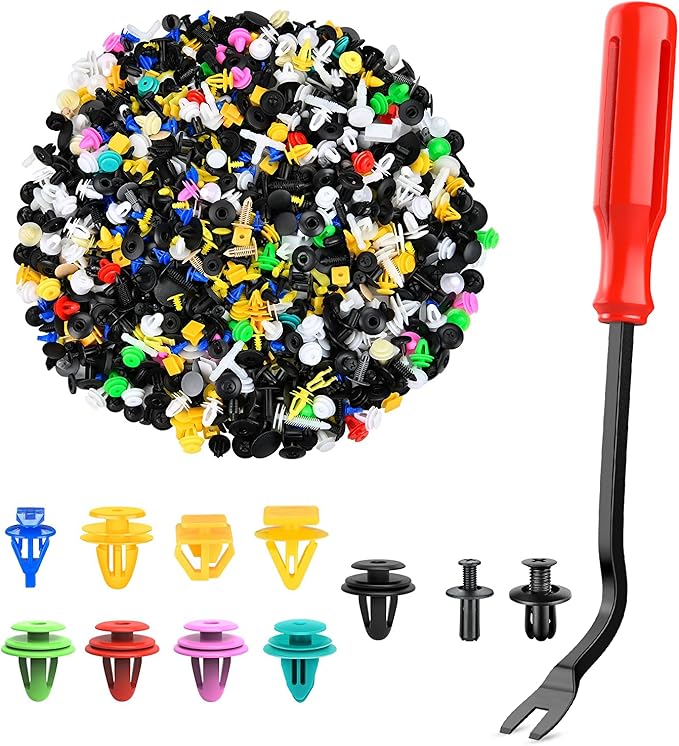 Nilight 1001PCS Universal Car Clips Mixed Auto Bumper Fender Trim Door Panel Shield Engine Cover Retainer Rivet Push Clips for GM Ford Chrysler Toyota Lexus Honda Acura Dodge Jeep