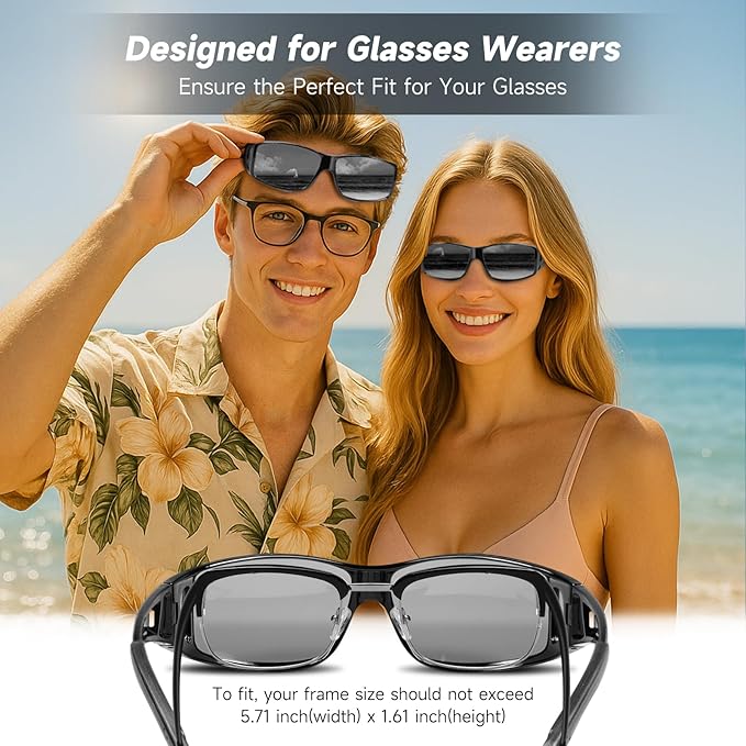 Night Driving Glasses Night Vision Glasses Fit Over Glasses Polarized Anti-Glare UV400 Gift for Men Women