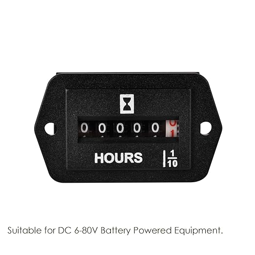 DC6V-80V Mechanical Hour Meter Hourmeter for Gasoline Diesel Engine Generator Boat Motorcross Motor Truck Tractor Lawn Mower Snowmobile Compressor