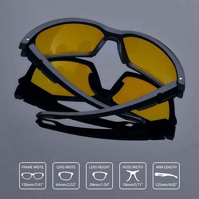 Joopin Sports Sunglasses Polarized UV400 Protection Wrap Around Sun Glasses Shades for Men Women