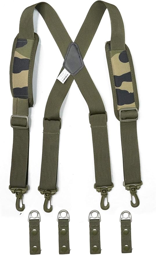 MELOTOUGH Tactical Suspenders Duty Belt Police Suspenders for Law Enforcement Belt with Padded Adjustable Shoulder