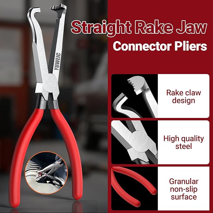 5-Piece Electrical Disconnect Pliers Set, Automotive Electrical Disconnect Pliers and Terminal Pin Removal Tool Kit, Professional Automotive Tools for Most Cars, Trucks and SUVs