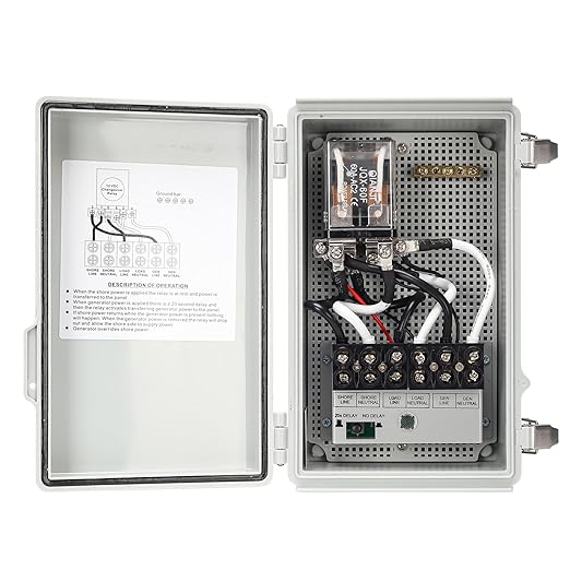 RV Transfer Switch, Briidea Automatic Transfer Switch 30 Amp Applied to RV, Speedboats, 120/240 VAC