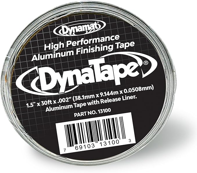 Dynamat DynaTape: Aluminum Finishing Tape for Use with Dynamat Sound Deadening & Car Insulation Material – Heavy-Duty Sealant Tape for Seams, Butyl Rubber, Wires – 1.5” in x 30 ft Roll