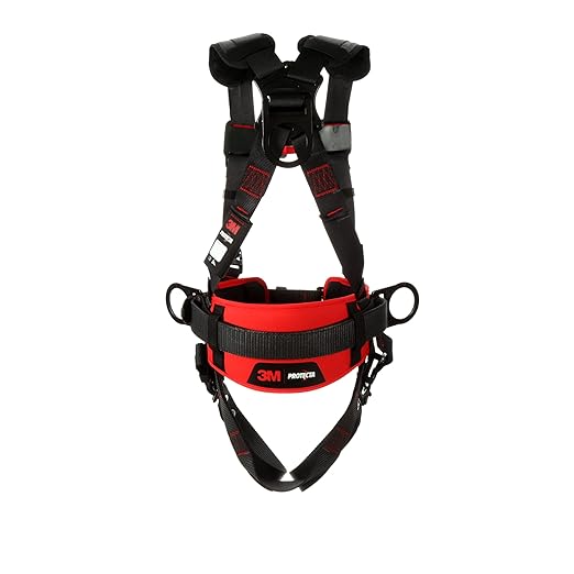 3M Protecta P200 Construction Style Positioning Harness, 1161310, Black, X-Large, 1 Ea/Case