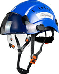 Construction Safety Helmet with Build-in Visor ABS Hard Hat with Visor Adjustable Ventilation Hardhats Work Head Protection ANSI/ISEA Z89.1