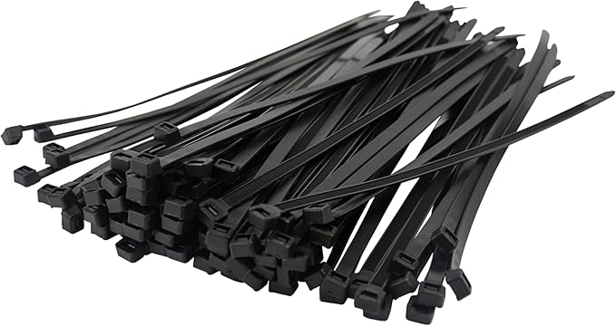 Pro Tie Heavy Duty Cable Ties, Self-Locking Nylon Cable Wire Ties for Indoor and Outdoor Use | 11.9-Inch, 120 lbs. Tensile Strength, UV Black Nylon, 100-Pack (PN: B11HD100)