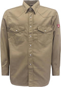 TICOMELA FR Shirts for Men Flame Resistant/Fire Retardant Shirt NFPA2112 7.5oz Men's Welding Shirt