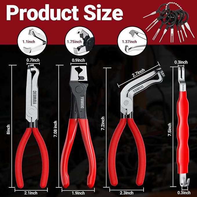 5-Piece Electrical Disconnect Pliers Set, Automotive Electrical Disconnect Pliers and Terminal Pin Removal Tool Kit, Professional Automotive Tools for Most Cars, Trucks and SUVs