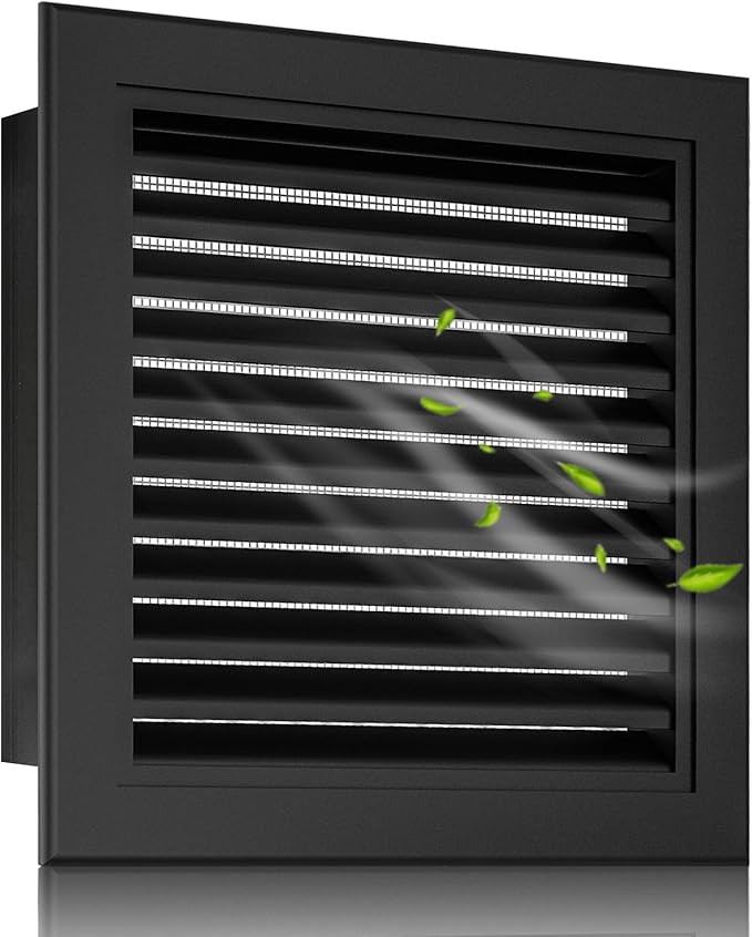 10" x 10" Aluminum Gable Vent with Screen - Ideal for Attics and Sheds, Elevating Ventilation in Clean Spaces, Featuring a Refined Design, Vent Opening: 8" x 8"