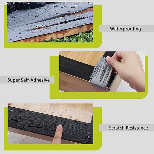 1 5/8" x 50' Deck Joist Tape,Waterproof Antiseptic Butyl Tape,Seal Anti-Corrosion Butyl Joist Tape, Weather Resistance Self-Adhesive Flashing Joist Tape for Decking Joists Wood Decks Beams（8 Rolls）