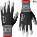 KAYGO Work Gloves PU Coated 60 Pairs, KG15P Nylon Liner with Flexible Polyurethane Coating,Safety Work Gloves for DIY, Assembly, Warehouse, Light Duty Work (Small, Black)