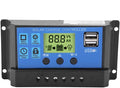 PWM Solar Charge Controller 12V/24V 20A LCD Display USB Port Solar Panel Battery Regulator Overload Protection for Street Light (YJSS-20A)