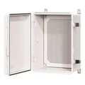 UL Certified Junction Box, NEMA 6 Weatherproof 94V-0 Flame Retardant, Plastic Electrical Enclosure for Industrial Projects, Includes Mounting Plate (Grey Cover, 16.1"x12.2"x7.1")