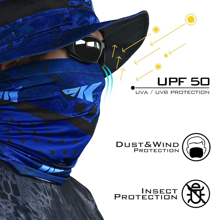 KastKing Sol Armis Neck Gaiter - UPF 50 Face Mask - UV Sun Protection Mask for Men & Women, Fishing, Hiking