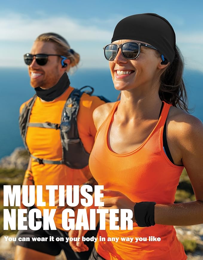 JHYWELL Cooling Neck Gaiter Face Mask, UV Protection Masks Gator, Windproof Bandana for Skiing, Fishing, Hiking, Cycling