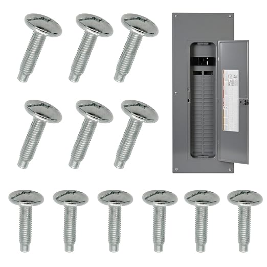 Electrical Panel Screws Replacement for Square D Panel Cover Screws, Compatible with Square D 200 Amp Panel, Electric Panel Screws, Durable Steel, Easy Installation - 12 Pack