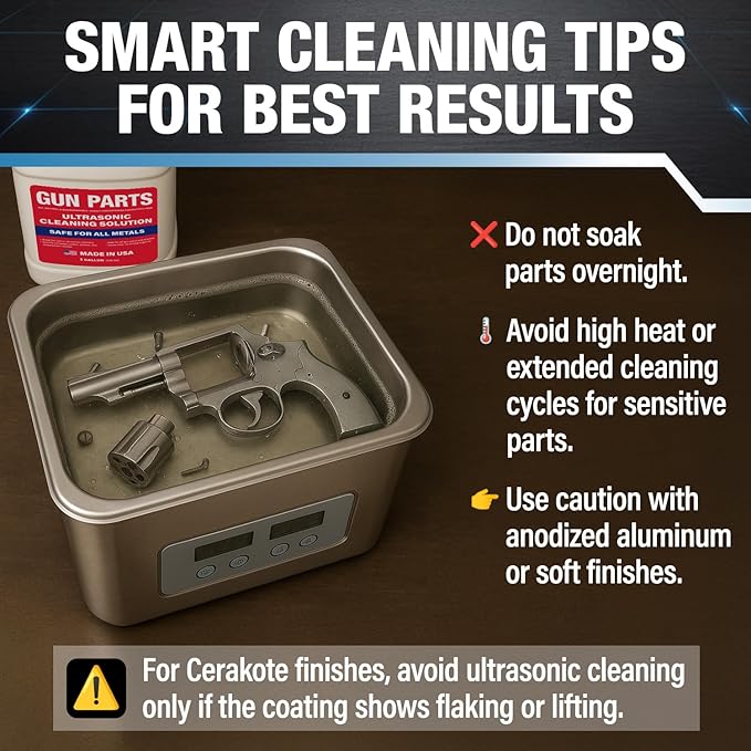 Ultrasonic Gun Cleaning Solution - 1 Gallon/128oz [Made in USA] Concentrated Formula Mixes into 6 Gallons - Firearm Cleaning Fluid for Brass & Gun Parts - for Ultrasonic Cleaner Use