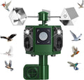 2026 Upgraded Solar Ultrasonic Bird Repellent Devices Outdoor Woodpecker Deterrent for House with Motion Activated & Reflective Spinning Deterrent IP65 Waterproof Pigeon Repellent for Garden Farm