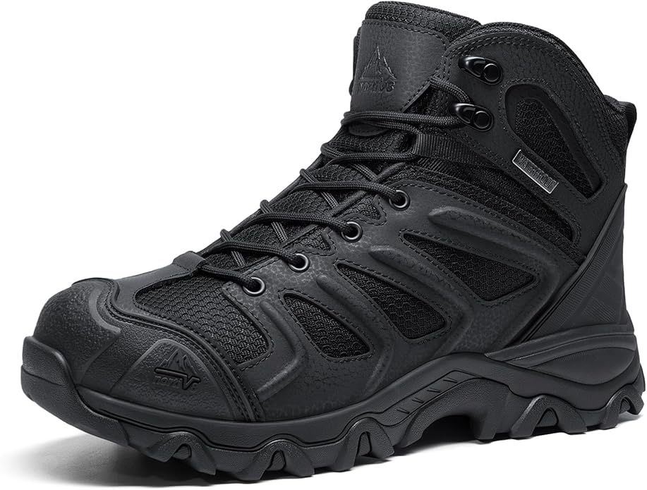 NORTIV 8 Men's Ankle High Waterproof Hiking Boots Outdoor Lightweight Shoes Trekking Trails Armadillo