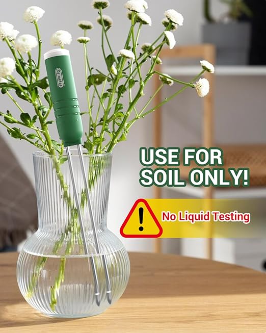 4-in-1 Soil Moisture Meter, 300ft Wireless Soil Tester Sensor, Temperature/Light/Time/Soil Hygrometer Monitor with Digital LCD Display for Indoor Outdoor Plants, Garden, Lawn, Gardening Gifts