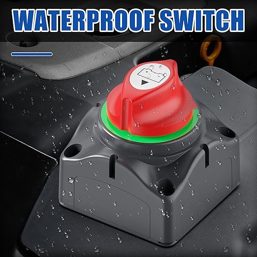 Joinfworld 1-2-Both-Off Battery Disconnect Switch 12V-48V Waterproof Dual Battery Kill Switch Heavy Duty Battery Isolator Switch for Marine Boat Car RV ATV UTV Vehicles, ASW-A701S