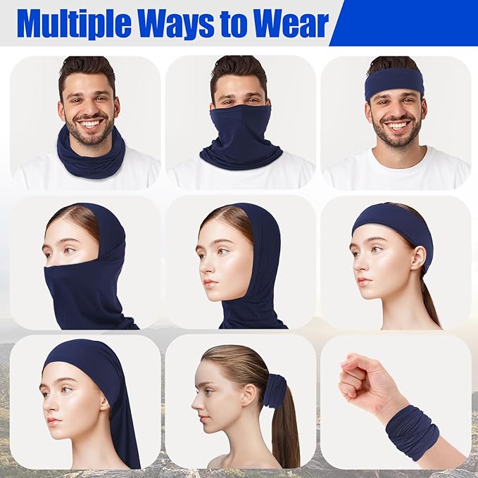 Mandydov Summer Cooling Neck Gaiter Face Mask Breathable Balaclava, UV Protection Wind Dust Proof Face Cover Scarf