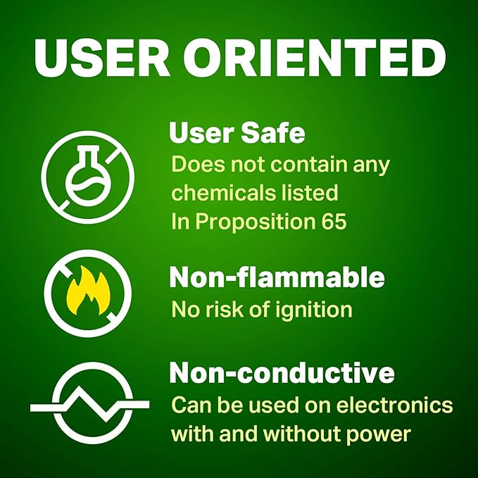 Non-Flammable Electronic Contact Cleaner Aerosol Spray- Safely Cleans Joycons, Computers, PCB, and More - Removes dust, dirt and contaminants on contacts - Quick Dry| 16oz/450g