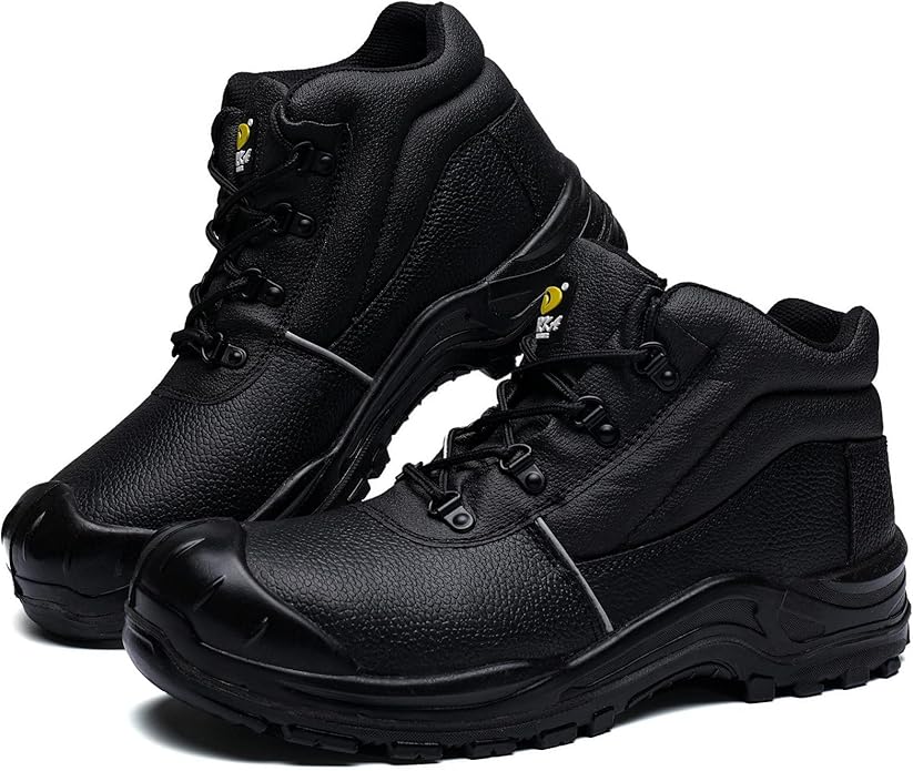 DRKA Water Resistant Steel Toe Work Boots For Men,6'' EH-Rated Safety Boots