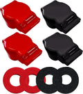 Ampper Top Post Flexible Battery Terminal Cover, Battery Terminal Clamp Insulator Protector W/Washers for Car, Vehicle, RV and Boat (Military Spec, 2 Sets)
