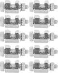 Focket 10PCS Solar Panel Photovoltaic Nut and Solar Earthing Ground Clip Cable Clamp for Bare Wire, Safe On Coupling Earthing Ground Lug Cable Clamp Ground Clamp Fasteners Clip