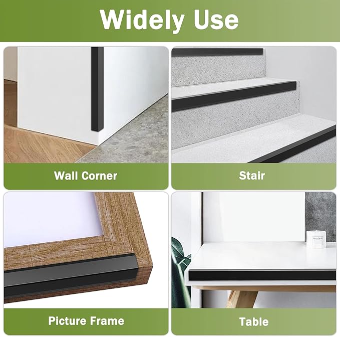 Aluminum Corner Guards L Molding Corner Guards with 90° Angle 35X 0.8inch Stick Metal Corner Protector Molding for Wall Table Door Frame Protection and Decoration (3 Pack)