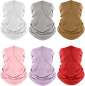 Fuinloth Neck Gaiter, 6 Pack Cooling UV Protection Bandana Face Mask Gator Scarf for Men Women