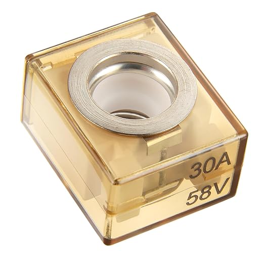 BOJACK Marine Rated Battery Fuse 30A 58V DC Max IP66 Waterproof Fuse Holder 2-Pole 2-Position Screw Connector Thermoplastic Ceramic