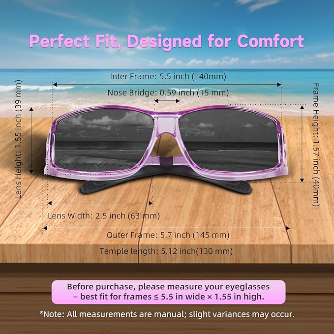 Night Driving Glasses Night Vision Glasses Fit Over Glasses Polarized Anti-Glare UV400 Gift for Men Women