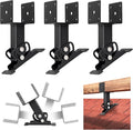 3 Pack 304 Stainless Steel 4x4 Heavy Duty Roof Riser Brackets Kit, Adjustable Roof Riser Beam Mount Brackets for Roof Pergola Gazebo (Black)