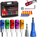 ANGELSWORD Wire Stripper & Wire Twister Tool for Drill, Wire Stripping Tool & Wire Twisting Connector Set 6/8/10/12/14 AWG, 5 PCS Professional Electrician Tools Set
