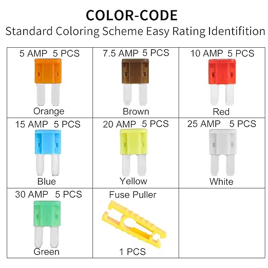 MuHize Micro2 Fuse Tap Kit - Upgrade 35 Pack with 5A to 30A Blade Fuses for Car Truck SUV RV | 2 Add-A-Circuit Taps Secure Fit Anti-Loose Design