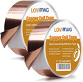 LOVIMAG Copper Foil Tape (1inch X 66 FT X 2) with Conductive Adhesive for Guitar and EMI Shielding, Crafts, Electrical Repairs, Grounding