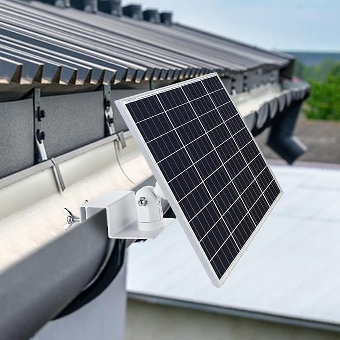 4 Pack Gutter Mount Compatible for Ring Solar Panel, Universal Solar Panel Ring Gutter Mount for Arlo, Arlo pro, Arlo pro2, Reolink Cams and Other Solar Panel
