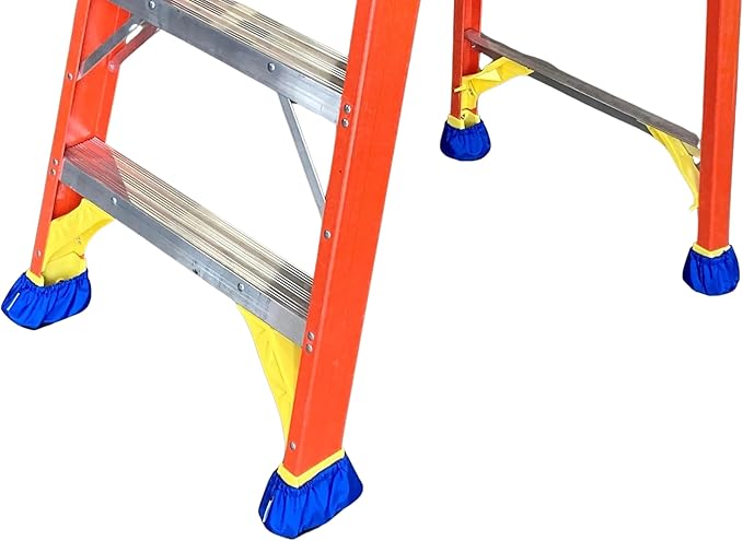 Step Ladder Safety Shoe Floor Protectors - Reusable Ladder Covers - Lab Tested - Made in The USA Set of 4, Royal Blue, LDBT4RB