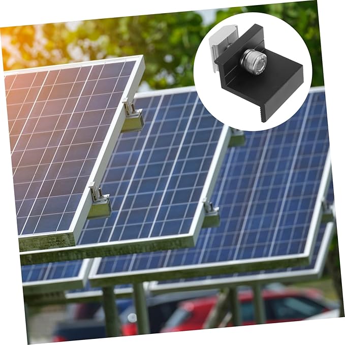 4pcs Adjustable Solar Clamp Solar Panel Brackets Aluminum Bracket Ground Mount