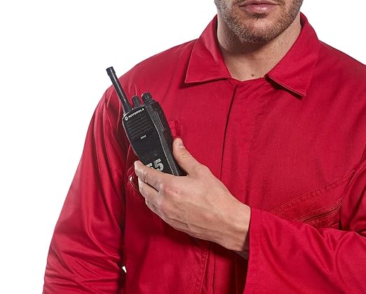 Portwest C813 Liverpool Zipper Coverall with Front Snap Closure and 2 Way Zipper, Red, X Larger