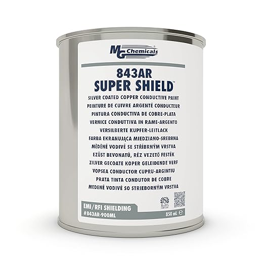 MG Chemicals 843AR-900ML 843AR Super Shield Silver Coated Copper Conductive Paint, 850 mL can, Metallic Brown